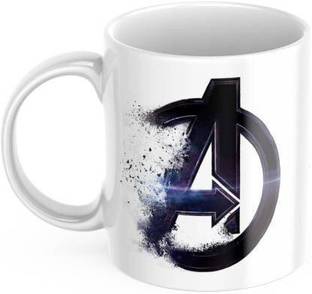 ZORI Premium Quality Avengers Theme Printed Glossy Finished , 1 Piece, White, 330ml Ceramic Coffee Mug