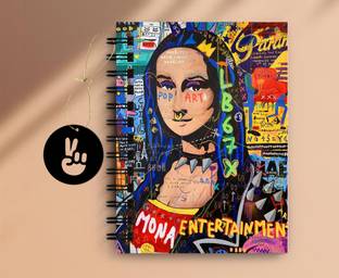 DI-KRAFT Doodling Art Notebook for Gift , home & office use spiral diary with Dangler(6*8 Inch) A5 Diary Unruled 160 Pages