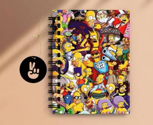DI-KRAFT Doodling Art Notebook for Gift , home & office use spiral diary with Dangler(6*8 Inch) A5 Diary Unruled 160 Pages