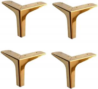 wckart Decor Sofa Hardware Leg 4 Inch / 10 Cms Sofa Furniture Golden Glossy Finish Stainless Steel Heavy Model Y Design Sofa Leg Set of 4 Sofa Legs