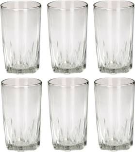 1st Time (Pack of 6) Transparent Water Glass, Set Of 6, 200 ML Glass Set Water/Juice Glass