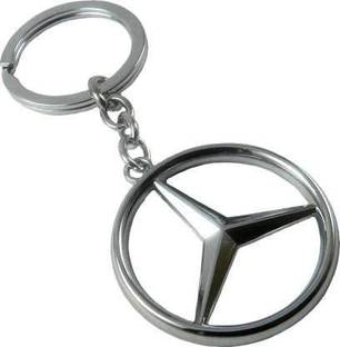 Daiyamondo Mercedes logo silver metal Keychain best quality keychain made up of high quality metal Unbreakable.Metal Imported Key Chain for Mercedes Elegant and Classy Look Keychain logo emboss keychain/keyring for men women kids and couples this key chain is best keyhouse.Use car ,bike,bag and more uses and best choice for gifting best choice for car lover and look inhanse Key Chain