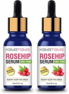 Kayamaya Rosehip Face Serum with Rosehip & Vitamin C for Glowing Skin - Pack of 2