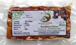 Kitchen Jungle Seedless Dates (1KG) Pin Khajur Arabian Dates, Dates Dry Fruit Dates