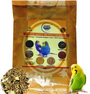Nitishree Premium Special complite Bird Food for Mix Seed with Broken cuttlefish bone for Budgies, Parakeet & Small Birds (1000 gm) Nuts 1 kg Dry New Born, Adult, Young, Senior Bird Food