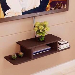 m a enterprises Wall TV set up box & wifi stand T.V entertainment unit set up box stand Wall hanging mounted floating wall decorative MDF MDF (Medium Density Fiber) Wall Shelf
