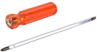 DUMDAAR Red Two in One Screwdriver Stainless Steel 200mm Long Handle Screwdriver