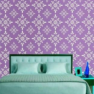 Aaradhya Collection Reusable DIY Designer PVC Wall Stencil Painting for Home Decoration (Floral Pattern, 16 x 24 inches) B2371 Wall Stencil Stencil