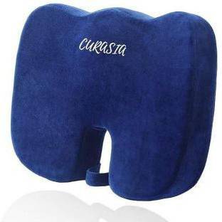 CURASIA Orthopedic Seat Cushion for Car and Wheel Chair - Washable & Breathable Cover Heel Support