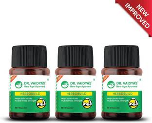DR. VAIDYA'S Herbobuild - Ayurvedic Capsules For Muscle Gain with Ashwagandha