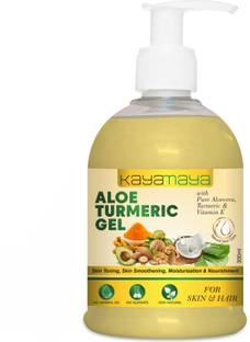 Kayamaya 100% Pure Aloe Vera Gel with Turmeric for Hair, Skin and Body
