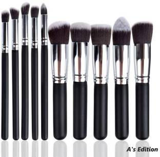 THR3E STROKES Synthetic Kabuki Foundation Face Powder Blush Eyeshadow Brush Makeup Brush Kit Makeup Brushes Applicator Set