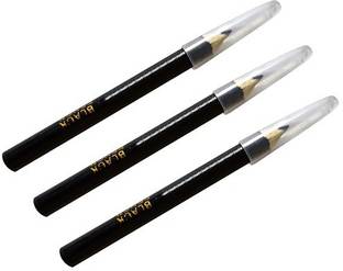 Red Ballons Eyeliner Pencil, 100 % MATTE BLACK PENCIL KAJAL WATERPROOF - Pack of 3 9 g