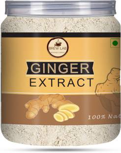 Brew Lab 100% Natural Premium Quality Ginger Extract | Adrak Masala | No Preservtives Added | High Ginger Content | For Cooking, Baking, Tea & Marinades Ginger Powder Food Essence