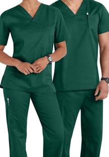 PRAGATI TRENDS Unisex Doctors Scrub Suit Hunter Green 38/M Shirt, Pant Hospital Scrub