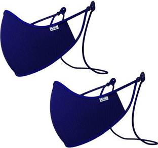 Posi+ve Positive N99 Reusable Washable Cotton Face Mask Fog-Free Octo Protect Pure White N99 Reusable Washable Cotton Face Mask Fog-Free Octo Protect - Navy Blue