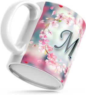 bhumiyaan M Letter Coffee & Cremic Ceramic Coffee Mug