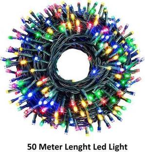 Aj Enterprises 400 LEDs 50.8 m Multicolor Color Changing, Flickering, Steady String Rice Lights