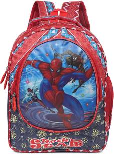 sapna Bag For Nursery (LKG/UKG/1st std) Spider Man Waterproof Waterproof School Bag Waterproof School Bag
