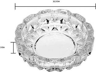 RIVES Crystal Plate for Feng Shui and Vastu for Career and Luck, Transparent, Standard (Crystal Plate) Decorative Showpiece  -  3.5 cm