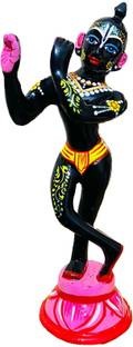 krishnagallery1 Black Brass Krishan Murti Pure Brass Pital Krishan Statue , Krishna idol , Krishna statue Murti , For Home Temple Poojan use , Office Gifted , Radha Krishan Idol Decorative Showpiece Decorative Showpiece  -  28 cm