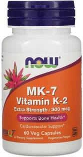 Now Foods MK-7 Vitamin K-2, Extra Strength, 300 mcg, 60 Veg Capsules