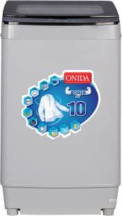 ONIDA 6.5 kg with Hydraulic Soft Close Glass Lid Fully Automatic Top Load Washing Machine Grey