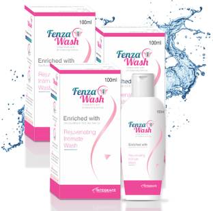 FENZA Wash Expert Intimate Hygiene Wash, 100 - ml (Pack of 3), Enriched with Tea Tree Oil & Sea Buckthorn Oil, Anti-Bacterial Properties prevents Infections,Itching,Irritation & Dryness. Intimate Wash