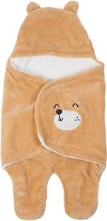 NAMAN Embroidered Crib Hooded Baby Blanket for  AC Room