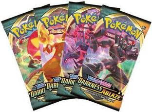 WHITE POPCORN TRADING CARD GAMES Sword and Shield Darkness Ablaze booster packs (set of 4)