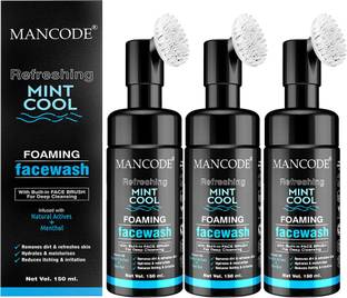 MANCODE Refreshing Mint Cool Foaming , 150ml each, PACK OF 3 Face Wash