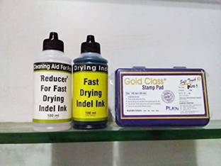 GoldClass 100ml Fast Drying Ink - 1 Set + 1 Pad-043 Stamp Pad Ink