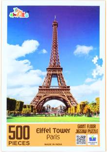 supermarche Giant Floor Jigsaw Puzzle Fun Puzzles for Kids for Age 10+ and for Adults Educational 500 Pieces Puzzle Games for Focus, Memory Building, Mental Boost (Eiffel Tower Paris)