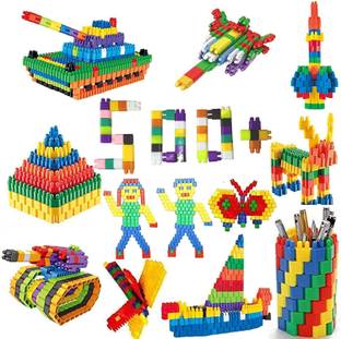 ODDEVEN 500+ PCS Creative Bullets Shaped Stem Building Blocks Toy Set For Kids