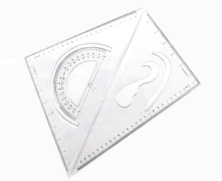 Antiquity SET SQUARE 10 X 12 INCH Ruler Transparent Scale WITH TRANSPARENT Ruler