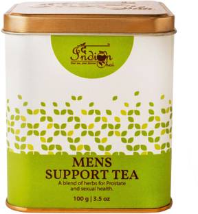 The Indian Chai Mens Support Tea 100g with Ashwagandha, Gokshura, Mucuna Pruriens etc, Promotes Vitality, Strength & Proper Function Herbal Infusion Tea Tin