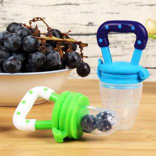 JM SELLER Baby Fruit and Food Nibbler, Soft Pacifier/Teether/Food Feeder(multicolor) Teether and Feeder