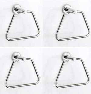 kaya bath accssories Towel Ring Triangle (4) silver Towel Holder