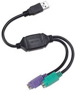 ULTRABYTES USB To PS2 Converter/ Adapter,USB Type A Male to Dual PS/2 Female for Keyboard and Mouse USB Adapter