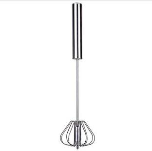 Primetan 1pcs Hand Mixer - Stainless Steel Hand Push Whisk Blender - Awesome Tool as an Egg Beater - Cream Whipper - Hand Push Mixer Stirrer - Kitchen Utensil for Blending (Pack - 1) Stainless Steel Cage Whisk