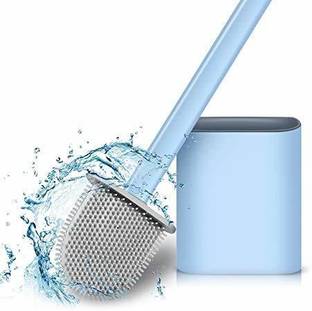 Onprix Toilet Cleaner Brush Silicon Toilet Brush with Slim Holder Flex Toilet Brush Anti-drip Set Toilet Bowl Cleaner Brush, No-Slip Long Handle Soft Silicone Bristle Clean Toilet Corner Easily. Silicone Wet and Dry Brush