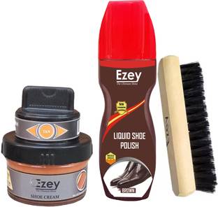 Ezey crm tan+liq brn+shoe brush Shoe Care Kit