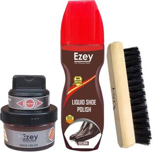 Ezey crm burgundy+liq brn+shoe brush Shoe Care Kit