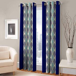 GCPL 150 cm (5 ft) Net Room Darkening Window Curtain (Pack Of 2)