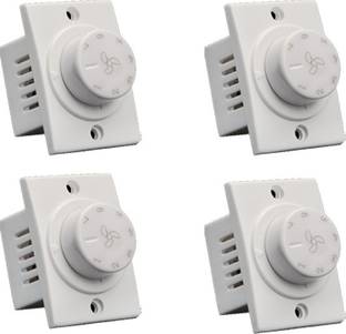 ASHIRWAD Socket 7 Step, Step Type Button Fan Regulator (Pack of 4) Step-Type Button Regulator