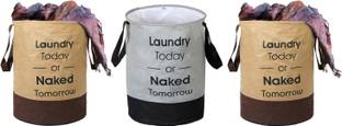 Tiarakrafts 45 L Grey, Beige, Brown, Black Laundry Bag