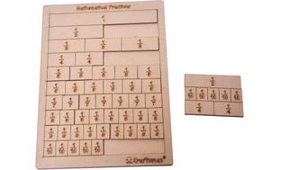 Kraftsman Mathematics Fractions Learning/strips and bars learning and puzzle board | Color kit included