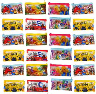 Andix Multipurpose pouch Mix cartoon print Art Plastic Pencil Boxes