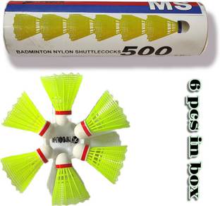 NIMBOLIYA MS500 Nylon Shuttle cock Nylon Shuttle  - Green, Blue