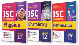 Arihant ISC Physics , Chemistry & Mathematics Semester 2 Class 12 for 2022 Exam (Set of 3 Books)
